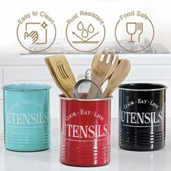 Walford Home Original Kitchen Utensil Holder Crock, Red With Premium Padded Base - Vintage Farmhouse Home Kitchen Decor - Large Kitchen Tool Utensil Storage Caddy Organizer 14 Walford Home Original Kitchen Utensil Holder Crock, Red With Premium Padded Base - Vintage Farmhouse Home Kitchen Decor - Large Kitchen Tool Utensil Storage Caddy Organizer -Generic Furniture Shop 518ML1wS8IL