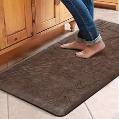 2PCS Kitchen Mat Cushioned Anti-Fatigue Floor Mat,Waterproof Non-Slip Standing Mat,Ergonomic Comfort Floor Mat Rug For Home,Office,Sink,Laundry,Desk(17.3"x28"+17.3"x60",Brown) -Generic Furniture Shop 518Nvy89iXL. AC