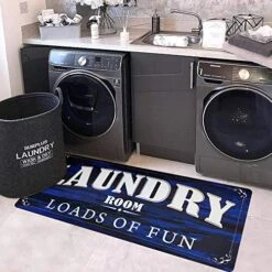USTIDE Black White Laundry Room Rug Runner, Farmhouse Laundry Foam Mats For Washroom Bathroom Non Skid Laundry Mats, Kitchen Mat, 20x48, Loads Of Fun Decor 17 USTIDE Black White Laundry Room Rug Runner, Farmhouse Laundry Foam Mats For Washroom Bathroom Non Skid Laundry Mats, Kitchen Mat, 20x48, Loads Of Fun Decor -Generic Furniture Shop 518ikNBA0tL. AC