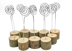 Rustic Real Wood Base Wedding Table Name Number Holder Party Decoration Card Holders Picture Memo Note Photo Clip Holder (10pcs Table Numbers) -Generic Furniture Shop 518l0YyOxcL. AC