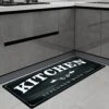 USTIDE Kitchen Runner Rugs Non Skid 20"x48",Durable Rubber Kitchen Mats Stain Resistant Thick Floor Mat Black White Kitchen Runner For Bathroom Washroom