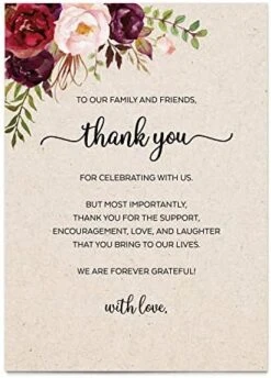 Thank You Placecards For Wedding (Set Of 50) Large 4" X 6" Table Place Setting Cards Rustic - Made In USA - Watercolor Red Roses Floral Kraft Tan 14 Thank You Placecards For Wedding (Set Of 50) Large 4" X 6" Table Place Setting Cards Rustic - Made In USA - Watercolor Red Roses Floral Kraft Tan -Generic Furniture Shop 519i y9cAeL. AC