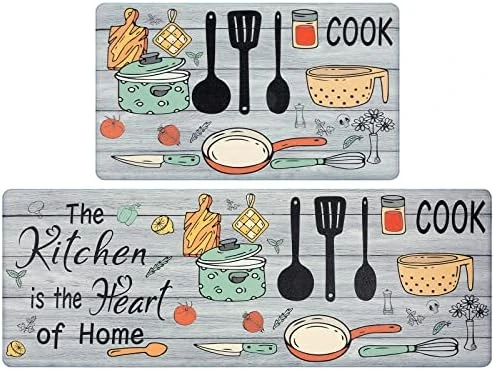 Anti Fatigue Kitchen Rugs Mats Set Of 2 Non Slip Waterproof Cushioned Comfort Floor Mats Runner Rugs Standing Mats For Kitchen Office Laundry Room 17"x27"+17"x47" 6 Anti Fatigue Kitchen Rugs Mats Set Of 2 Non Slip Waterproof Cushioned Comfort Floor Mats Runner Rugs Standing Mats For Kitchen Office Laundry Room 17"x27"+17"x47" - Image 6