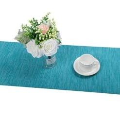 Placemats Set Of 6 Woven Vinyl Place Mats For Dining Table Wipe Clean Stain Resistant Table Mats (6, Teal Blue) 17 Placemats Set Of 6 Woven Vinyl Place Mats For Dining Table Wipe Clean Stain Resistant Table Mats (6, Teal Blue) -Generic Furniture Shop 51AV8K402jL