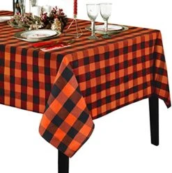 Buffalo Plaid Tablecloth Black And White Checkered Tablecloth Thanksgiving Tablecloth For Thanksgiving Christmas Table Decorations 56x84 Inch -Generic Furniture Shop 51B4ArtH0AL. AC