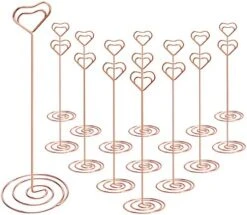 16pcs Place Card Holders, 8.75 Inches Tall Table Number Holders, Gold Picture Holder For Tables With Heart Shaped Clip For Wedding, Photos, Food Signs, Memo Notes, Restaurant, Birthday -Generic Furniture Shop 51B9OqkQmL. AC
