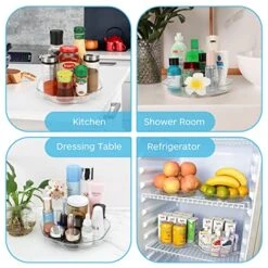 Lazy Susan Organizer For Cabinet, Lazy Susan Turntable For Cabinet, 2 Pack Lazy Susan For Table, Turntable Organizer, Lazy Susan For Refrigerator, Clear Lazy Susan Organizer, 9.1 Inches -Generic Furniture Shop 51BBajbm1OL