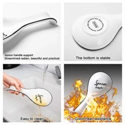 Harms Ceramic Spoon Rest For Stove Top, Porcelain Spoon Holder, Large Utensil Rest For Kitchen Counter, Spoon Rest For Spoon, Ladle, Spatula, Modern Farmhouse Kitchen Decor, 1 Pc -Generic Furniture Shop 51BLvT0PgTL