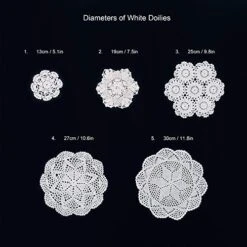 14 Pcs Cotton Crochet Doilies 4-11.5" Handmade White Beige Placemats (Beige 5pc+White 5pc+other 4pc) -Generic Furniture Shop 51BVr0S734L