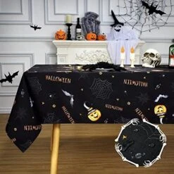Halloween Tablecloth,Spider Web Tablecloth, Waterproof, Wrinkle Resistant And Washable Tablecloth Scary Themed Table Cover For Holiday Dinner Party Decoration, 60 X 102 Inch -Generic Furniture Shop 51C8BhdMGIL. AC