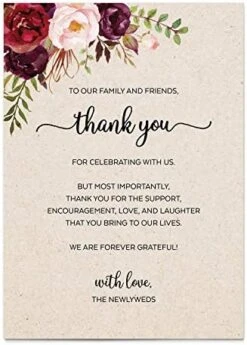 Thank You Placecards For Wedding (Set Of 50) Large 4" X 6" Table Place Setting Cards Rustic - Made In USA - Watercolor Red Roses Floral Kraft Tan 15 Thank You Placecards For Wedding (Set Of 50) Large 4" X 6" Table Place Setting Cards Rustic - Made In USA - Watercolor Red Roses Floral Kraft Tan -Generic Furniture Shop 51C8a69eBYL. AC