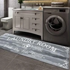 Pauwer Laundry Room Rug Runner 20"x59"Non Slip Waterproof Washing Machine Room Farmhouse Laundry Rugs And Mats For Washroom, Bathroom, Kitchen Decor (20"x59", Dark Grey) 11 Pauwer Laundry Room Rug Runner 20"x59"Non Slip Waterproof Washing Machine Room Farmhouse Laundry Rugs And Mats For Washroom, Bathroom, Kitchen Decor (20"x59", Dark Grey) -Generic Furniture Shop 51CFUnE03gL. AC