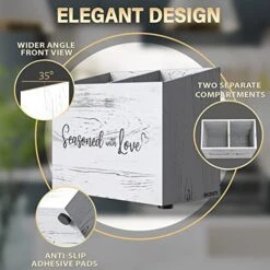 Cooking Utensil Holder, Cute Kitchen Counter Organizer, Utensil Caddy, Lovely Farmhouse Kitchen Decor (White) -Generic Furniture Shop 51CHdVKOSeL