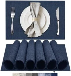 Placemats Set Of 6, Woven Vinyl Placemats, Washable & Durable Table Placemats, Indoor/Outdoor Use Table Mats, Grey 29 Placemats Set Of 6, Woven Vinyl Placemats, Washable & Durable Table Placemats, Indoor/Outdoor Use Table Mats, Grey -Generic Furniture Shop 51D1o8wtn0L. AC