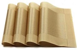 Kitchen Placemats Set Of 4 Placemat For Dining Table Woven Table Mats (Gold) -Generic Furniture Shop 51D8 14jUL. AC