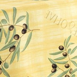 , 60 X 95-Inch Rectangular Yellow Olive Branch Stain Resistant Tablecloth, Yellow -Generic Furniture Shop 51DTPCIJCcL