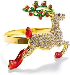 Set Of 8 Lotus Flower Napkin Rings For Dinning Table Setting- Silver Rhinestone Winter Napkin Ring Serviette Buckles Holder For Wedding, Christmas, Holiday Party, Home Kitchen Table Decor -Generic Furniture Shop 51Dd7Jgw7JL. AC