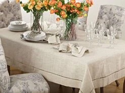 Toscana Handmade Hemstitch Contemporary Linen Blend 14"x20" Placemats, Set Of 4 -Generic Furniture Shop 51DtoODRIjL