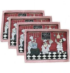 Cotton Linen Chef Placemats For Dining Table Set Of 4 Red Washable Table Mats 13x19 Inch Rectangle -Generic Furniture Shop 51E7GiJmdFL. AC