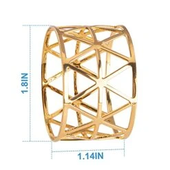 12PCS – Napkin Rings, Gold Napkin Rings Set Of 12, Holiday Napkin Holders For Dining, Anniversary, Birthday, Christmas, Easter, Fall, Halloween, Thanksgiving, Party Of Table Setting