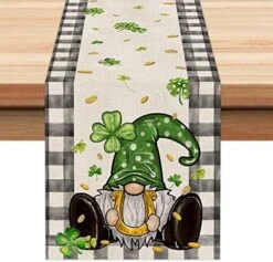 St Patricks Day Green Shamrock Placemats 12X18 Inches Set Of 4, Buffalo Plaid Vase Spring Seasonal Holiday Decor For Dining Table Indoor Home Farmhouse Tabletop Decoration AP253 -Generic Furniture Shop 51ENyvPxd8L. AC