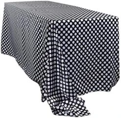 - 90 X 132 Inch Rectangular Satin Tablecloth - Black, Rectangle Shiny Satin Table Linens For 6 Ft Rectangular Tables -Generic Furniture Shop 51EQh24ZRML. AC