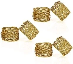 Ound Mesh Napkin Ring For Weddings Dinner Parties Or Every Day Use (6, Golden) -Generic Furniture Shop 51EYJ16rkIL. AC