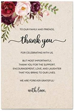 Thank You Placecards For Wedding (Set Of 50) Large 4" X 6" Table Place Setting Cards Rustic - Made In USA - Watercolor Red Roses Floral Kraft Tan 12 Thank You Placecards For Wedding (Set Of 50) Large 4" X 6" Table Place Setting Cards Rustic - Made In USA - Watercolor Red Roses Floral Kraft Tan -Generic Furniture Shop 51F wyn3wNL. AC