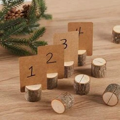 Wood Place Card Holders, 20Pcs Premium Rustic Table Number Holders And 30Pcs Kraft Table Place Cards, Wood Photo Holders, Ideal For Wedding Party Table Name And More 13 Wood Place Card Holders, 20Pcs Premium Rustic Table Number Holders And 30Pcs Kraft Table Place Cards, Wood Photo Holders, Ideal For Wedding Party Table Name And More -Generic Furniture Shop 51F92ofk5pL