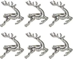 (Set Of 6) Gold Reindeer Dinner Napkin Rings For Christmas Lunch Dinner Party Tableware Napkin Set Christmas Decorations Napkin Holder -Generic Furniture Shop 51F9DaX9QjL. AC