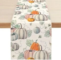 Fall Gray Pumpkin Placemats For Dining Table, 12 X 18 Inch Autumn Thanksgiving Seasonal Holiday Decoration Rustic Washable Table Mats Set Of 4 -Generic Furniture Shop 51FBm8jnkBL. AC