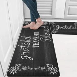 Anti Fatigue Kitchen Rug Sets 2 Piece Non Skid Waterproof Cushioned Kitchen Floor Mat Comfort Heavy Duty Standing Mats Farmhouse Kitchen Rugs And Mats Runner Rugs For Laundry -Generic Furniture Shop 51Fvo5V8wZL. AC