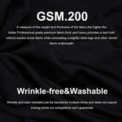 1 Pack 4FT Rectangular Spandex Table Cover Four-Way Tight Fitted Stretch Tablecloth Table Cloth For Outdoor Party DJ Tradeshow Banquet Vendor Wedding Celebration (1PC 4FT, Black) -Generic Furniture Shop 51GIT7W03hL