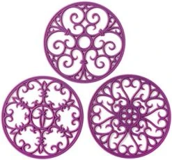 Silicone Trivet Mat - Non-Slip & Heat Resistant Kitchen Hot Pads For Countertops & Table - Kitchen Trivets For Hot Dishes & Cookware - Hot Pot Holder For Pots & Pans - Turquoise,Set Of 3 -Generic Furniture Shop 51Gi57HuNHL. AC