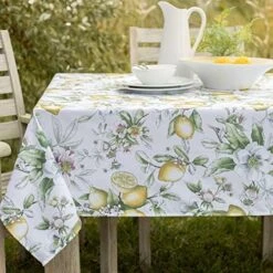Indoor Outdoor Spillproof Fabric Tablecloth For Spring/Summer/Party/Picnic (Blooming Floral, 60" X 84" Rectangular) 28 Indoor Outdoor Spillproof Fabric Tablecloth For Spring/Summer/Party/Picnic (Blooming Floral, 60" X 84" Rectangular) -Generic Furniture Shop 51HPANyKYSL. AC