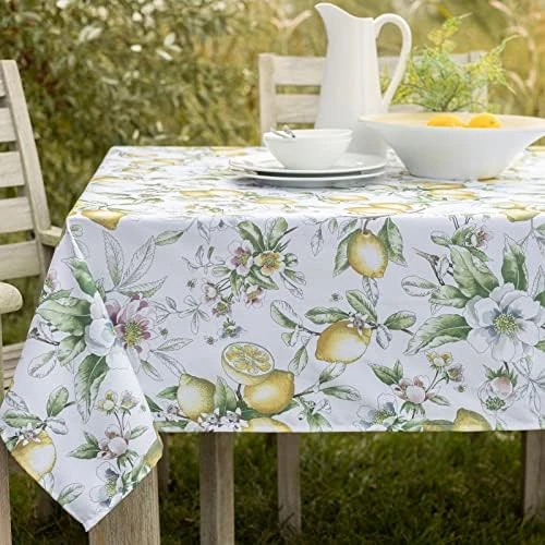 Indoor Outdoor Spillproof Fabric Tablecloth For Spring/Summer/Party/Picnic (Blooming Floral, 60" X 84" Rectangular) 14 Indoor Outdoor Spillproof Fabric Tablecloth For Spring/Summer/Party/Picnic (Blooming Floral, 60" X 84" Rectangular) - Image 14