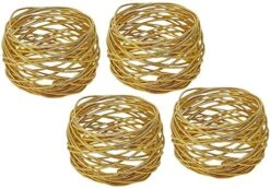 Ound Mesh Napkin Ring For Weddings Dinner Parties Or Every Day Use (6, Golden) -Generic Furniture Shop 51HPge7qdKL