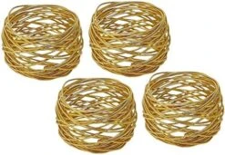 Ound Mesh Napkin Ring For Weddings Dinner Parties Or Every Day Use (6, Golden) -Generic Furniture Shop 51HPge7qdKL. AC