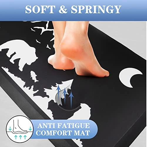 Hoikwo 2 Pcs Home Kitchen Decor Bear Rugs And Mats For Floor, Apartment Essentials, 0.47inch Thick Cushioned Anti Fatigue Mats Winter Kitchen Floor Mat For Sink, Laundry, Office 3 Hoikwo 2 Pcs Home Kitchen Decor Bear Rugs And Mats For Floor, Apartment Essentials, 0.47inch Thick Cushioned Anti Fatigue Mats Winter Kitchen Floor Mat For Sink, Laundry, Office - Image 3