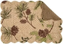 Woodland Retreat 13" X 19" Pinecone Pine Cabin Lodge Brown Green Rectangular Cotton Quilted Placemat Set Of 6 Rectangular Placemat Set Of 6 Tan 16 Woodland Retreat 13" X 19" Pinecone Pine Cabin Lodge Brown Green Rectangular Cotton Quilted Placemat Set Of 6 Rectangular Placemat Set Of 6 Tan -Generic Furniture Shop 51I7EtBlOZL. AC 1