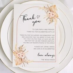 Wedding Thank You Place Setting Cards, 50 Pieces Place Cards For Table Setting, Table Place Cards For Wedding Favors, Receptions, Dinner Parties, Events And Celebrations (4 X 6 In, Floral) 28 Wedding Thank You Place Setting Cards, 50 Pieces Place Cards For Table Setting, Table Place Cards For Wedding Favors, Receptions, Dinner Parties, Events And Celebrations (4 X 6 In, Floral) -Generic Furniture Shop 51ICs31vhPL. AC