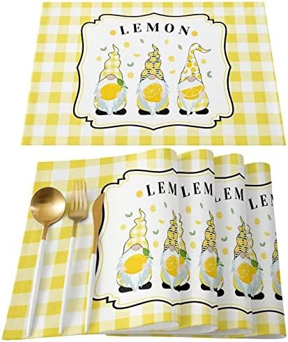Store Placemats Yellow Truck Sweet Honey Bee Daisy Black White Grid Heat-Resistant Washable Place Mats Non Slip, Table Mats For Dinner Table Kitchen Outdoor Weeding Set Of 6 14 Store Placemats Yellow Truck Sweet Honey Bee Daisy Black White Grid Heat-Resistant Washable Place Mats Non Slip, Table Mats For Dinner Table Kitchen Outdoor Weeding Set Of 6 - Image 14