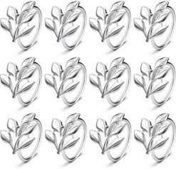 Leaf Napkin Rings Holders Fall Party Napkin Rings For Christmas Thanksgiving Parties, Wedding Adornment, Table Decoration Accessories (Black, 18) -Generic Furniture Shop 51J0agux67L. AC