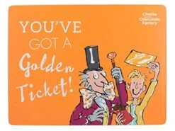Roald Dahl Charlie And The Chocolate Factory Heat-Resistant Cork-Backed Printed Placemat, 30 X 23 Cm (12" X 9") - Orange