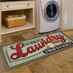 ABREEZE Laundry Room Rug 20"x59", Laundry Mats Washable Farmhouse Mat Floor Runners For Bath Room Carpet Kitchen Mats(Grape) -Generic Furniture Shop 51JGrxAn6WL. AC