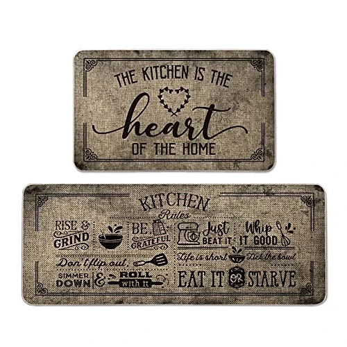 Artoid Mode Kitchen Quotes Kitchen Mats Set Of 2, Seasonal The Kitchen Is The Heart Of The Home Cooking Sets Holiday Party Low-Profile Floor Mat For Home Kitchen - 17x29 And 17x47 Inch 1 Artoid Mode Kitchen Quotes Kitchen Mats Set Of 2, Seasonal The Kitchen Is The Heart Of The Home Cooking Sets Holiday Party Low-Profile Floor Mat For Home Kitchen - 17x29 And 17x47 Inch
