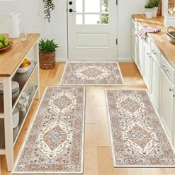 Pauwer Boho Kitchen Rugs Sets Of 3 Farmhouse Kitchen Runner Rugs And Mats Non Skid Washable Kitchen Mats For Floor Cushioned Waterproof Kitchen Floor Mat Laundry Room Area Rug Runner Carpet 12 Pauwer Boho Kitchen Rugs Sets Of 3 Farmhouse Kitchen Runner Rugs And Mats Non Skid Washable Kitchen Mats For Floor Cushioned Waterproof Kitchen Floor Mat Laundry Room Area Rug Runner Carpet -Generic Furniture Shop 51JPF227x5L