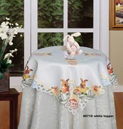 4PCS Embroidered Easter Bunny Egg Floral Placemats 11x17 Oval White, Set Of 4 Pieces -Generic Furniture Shop 51JcmynukoL. AC 1