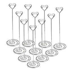 10pcs Place Card Photo Holder Clips, Name Table Number Memo Picture Holder Stands, Card Paper Menu Clip, For Wedding Party Decoration