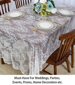 Lace-Tablecloth-Rectangular 60x120-Inch White Rectangle Overlay Tea Tablecloth Lace Tablecloths Long Rectangular Tablecloth Lace Tablecloth 60 Table Floral Embroidery Lace Table Cloths Decoration -Generic Furniture Shop 51KUsLUBdJL